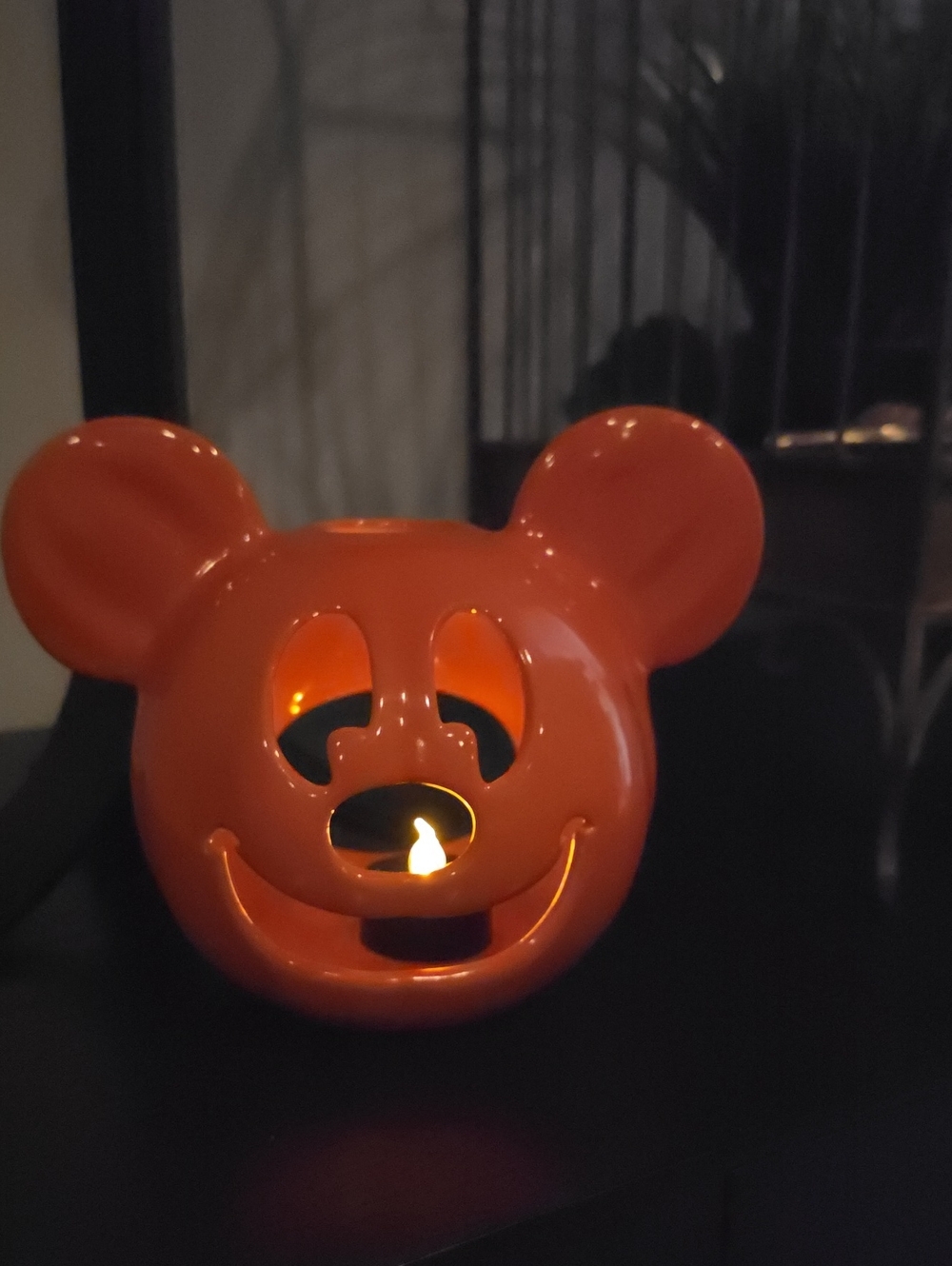 Disney Orange Mickey Pumpkin Tealight Holder